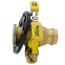 1-1/2" Press Full Port Brass Uni-Flange Isolator Ball Valve w/ Detachable Rotating Flange and Drain