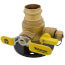 1-1/2" Press Full Port Brass Uni-Flange Isolator Ball Valve w/ Detachable Rotating Flange and Drain