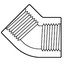 1-1/4" FPT CPVC Schedule 80 45° Elbow