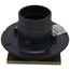PVC Square Shower Pan Drain w/ Cast Nickel-Bronze Ring & Strainer
