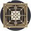 PVC Square Shower Pan Drain w/ Cast Nickel-Bronze Ring & Strainer
