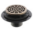 PVC Round Shower Pan Drain w/ Cast Nickel Finish Ring & Strainer