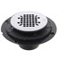 2" ABS Shower Pan Drain Snap-in Stainless Steel Strainer w/ Plastic Rim