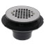 Shower Pan Drain Screw-on Stainless Steel Strainer w/ Plastic Rim