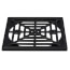 4-1/2" Square Cast Metal Ring & Strainer (Matte Stainless Steel Finish)