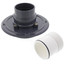 PVC Shower Pan Drain w/ DoubleDuty Test Plug, Snap-In Stainless Steel Strainer, No Rim