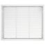 25" x 20" Steel Fixed Bar Filter Grille w/ 2" Filter (White)