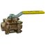 1/4" FNPT 3-Piece Ball Valve w/ Stainless Steel Vented Ball & 2-1/4" Stem