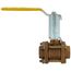 1/2" FNPT 3-Piece Ball Valve w/ Stainless Steel Vented Ball & 2-1/4" Stem
