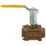 3/4" FNPT 3-Piece Ball Valve w/ Stainless Steel Vented Ball & 2-1/4" Stem