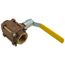 1-1/2" FNPT 3-Piece Ball Valve w/ Stainless Steel Vented Ball & 2-1/4" Stem