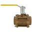 2" FNPT 3-Piece Ball Valve w/ Stainless Steel Vented Ball & 2-1/4" Stem