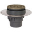 2" x 3" PVC Halo Adjustable Floor Drain w/ Deck Flange, Round Nickel Bronze (Hub)