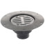 3" x 4" PVC Halo Adjustable Floor Drain w/ Deck Flange, Round SS Strainer (Hub)
