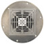 PVC Halo Shower Drain w/ Matte Stainless Steel Ring & Strainer - Square Pattern