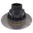 PVC Halo Shower Drain w/ Matte Stainless Steel Ring & Strainer - Square Pattern