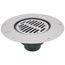 2" x 3" PVC Halo Adjustable Floor Drain w/ Deck Flange, Round SS Strainer (Hub)
