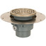 3" ABS Halo Adjustable Floor Drain w/ Deck Flange, Round Nickel Bronze Strainer (No Hub)