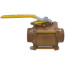 2" 3-Piece Full Port Sweat Ball Valve (376 Cv)