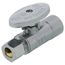 1/2" Nominal Sweat x 3/8" OD Compression Straight Stop Valve - No Lead (Chrome)