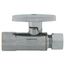 1/2" Nominal Sweat x 3/8" OD Compression Straight Stop Valve - No Lead (Chrome)