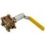 1/2" Solder 3-Piece Ball Valve w/ Stainless Steel Vented Ball & 2-1/4" Stem