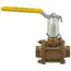 1" Solder 3-Piece Ball Valve w/ Stainless Steel Vented Ball & 2-1/4" Stem