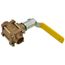 1" Solder 3-Piece Ball Valve w/ Stainless Steel Vented Ball & 2-1/4" Stem