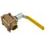 1-1/2" Solder 3-Piece Ball Valve w/ Stainless Steel Vented Ball & 2-1/4" Stem