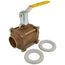 2" Solder 3-Piece Ball Valve w/ Stainless Steel Vented Ball & 2-1/4" Stem
