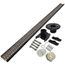 72" Job-Adjustable Linear Shower Drain, 2" ABS Connection, Slotted Strainer