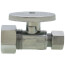 1/2" Nom Compression (5/8" OD) x 3/8" OD Compression Straight Stop Valve - No Lead (Chrome)