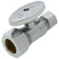 1/2" Nom Compression (5/8" OD) x 3/8" OD Compression Straight Stop Valve - No Lead (Chrome)