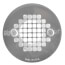 1-1/2" PVC Solvent Weld Shower Module Drain w/ Screw-On Stainless Steel Strainer (Hub)
