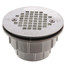 2" PVC Solvent Weld Shower Module Drain w/ Screw-On Stainless Steel Strainer (Hub)