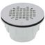2" PVC Shower Drain w/ Snap In 18 Gauge Strainer