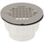 PVC Solvent Weld Shower Module Drain w/ Screw-on Stainless Steel Strainer