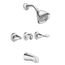 Three Handle Single Function Bathtub & Shower Vavle w/ Trim, 82663 (Chrome)