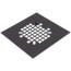 4-1/4" Square Snap-In Strainer PVD Matte Black Finish