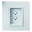 Plug/Receptacle Electrical Trim Ring - White