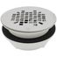 PVC No-Caulk Shower Module Drain w/ Snap-in Stainless Steel Strainer