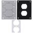 Aluminum Duplex Cover Plate for Omnibox and Modulink Floor Boxes