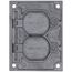 Aluminum Duplex Cover Plate for Omnibox and Modulink Floor Boxes