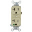 Heavy-Duty Hospital Grade Compact Design Receptacles w/ Back & Side Wire - 20A Ivory (125V)