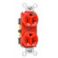 Heavy-Duty Hospital Grade Compact Design Receptacles w/ Back & Side Wire - 20A Red (125V)