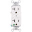 Heavy-Duty Hospital Grade Compact Design Receptacles w/ Back & Side Wire - 20A White (125V)