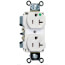 Extra Heavy-Duty Hospital Grade Receptacles w/ Back & Side Wire - 20A White (125V)