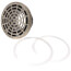 PVC FinishLine Round Adjustable Finish Fixture Floor Drain, Nickel Bronze Strainer w/ 5.5 Top (Hub)
