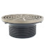 4" Schedule 40 Hub Connection FinishLine Adjustable Floor Drain w/ Nickel Bronze Strainer, 6.5" Top