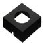 Undermounted Light Housing Square Metal Surface Mount Trim Ring - Black